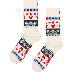 Happy Socks Folklore Χριστουγεννιάτικες Ανδρικές Κάλτσες Ψηλές Μπεζ P006277