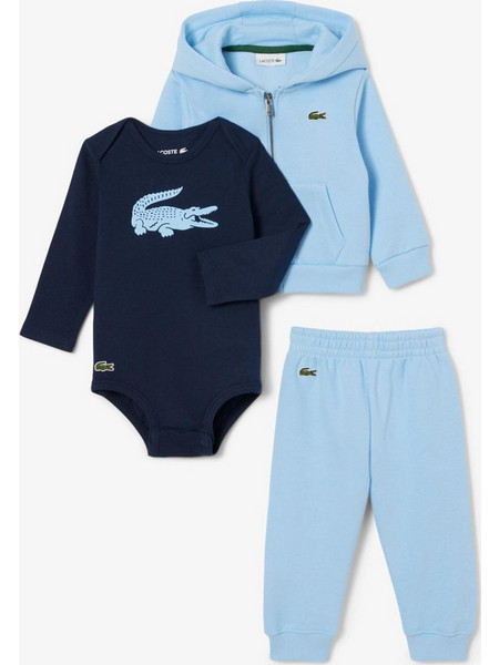 Lacoste Βρεφικό Σετ Φόρμας για Αγόρι Χειμωνιάτικο Γαλάζιο Navy Μπλε 32W1153-HBP