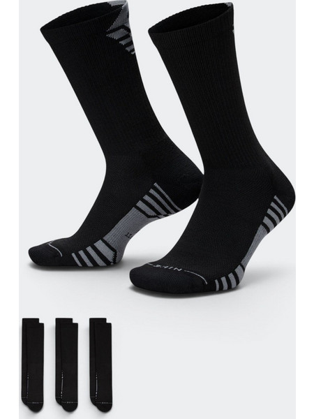 Nike Everyday Elevated Ανδρικές Κάλτσες Ψηλές με Σχέδια Μαύρες 3Pack IH8535-902