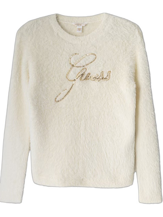Guess Παιδική Μπλούζα Μακρυμάνικη Κρεμ J6BR03Z1335-G012