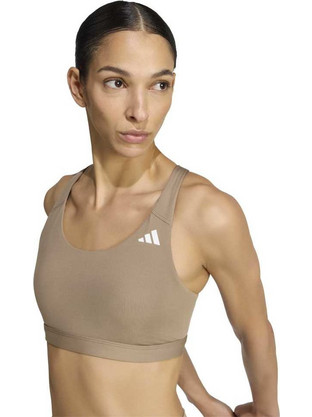 Adidas Optime Essentials Workout Αθλητικό Μπουστάκι με Μέτρια Στήριξη & Αφαιρούμενη Ενίσχυση Μπεζ KS8516