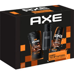 AXE Dark Temptation Deodorant Spray 150ml + After Shave Water 100ml + Shower Gel 250ml