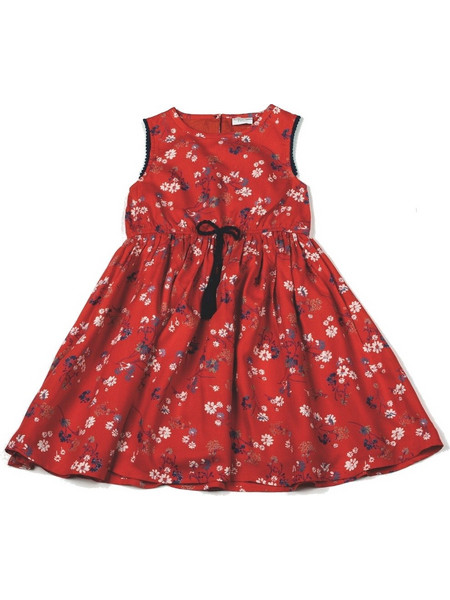 All About Emma Παιδικό Φόρεμα Floral Κόκκινο H5762