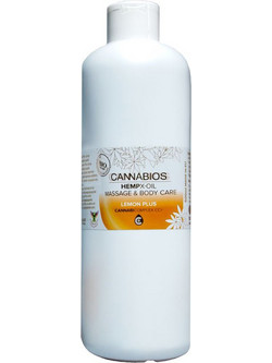 Cannabios HempX-Oil Lemon Plus Massage & Body Care 500ml