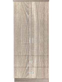 Woodwell Δίφυλλη Ντουλάπα Ρούχων Closet Sonoma 80x50x180cm Ε8384,2