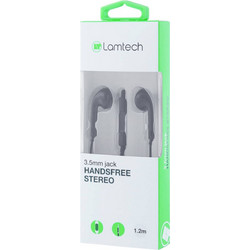 Lamtech LAM020977 Handsfree Earbud 3.5mm Black