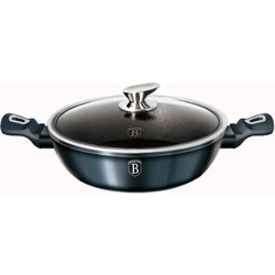 Berlinger Haus Metallic Line BH-6165 Aquamarine Κατσαρόλα Πλακερό Αλουμινίου Επίστρωση Μαρμάρου 24cm
