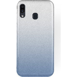 Forcell Shining Back Cover Clear Blue (Galaxy A20 / A30)
