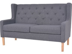 vidaXL Διθέσιος Καναπές Γκρι 140x68x90cm 245453
