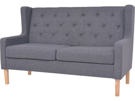 vidaXL Διθέσιος Καναπές Γκρι 140x68x90cm 245453