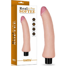 Lovetoy Real Softee Vibrating Dildo 5" Ρεαλιστικός Δονητής 23cm Flesh