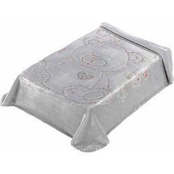 Morven 3D Art Baby I04 Κουβέρτα Κούνιας Βελουτέ 110x140 Γκρι