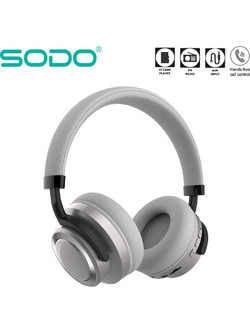 SODO SD-1005 Ασύρματα Bluetooth Ακουστικά On Ear Ασημί