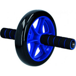 Dunlop Τροχός Ρόδα Κοιλιακών με διάμετρο 20.5 cm και χαλάκι, σε 2 χρώματα Μπλε - Dunlop