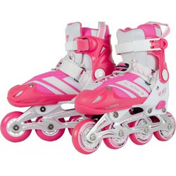 Αθλοπαιδιά Inline Αυξομειούμενα Rollers Παιδικά Λευκά Ροζ 2.1086291810