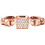 Michael Kors Mercer Link Γυναικείο Δαχτυλίδι από Ασήμι 925 Ροζ Χρυσό Επιχρυσωμένο με Ζιργκόν MKC1027AN791