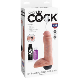 Pipedream King Cock 8" Ρεαλιστικό Dildo με Όρχεις & Δυνατότητα Εκσπερμάτωσης 20cm Flesh