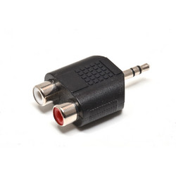 Metro A-087 - Αντάπτορας 2 x RCA θηλυκό σε mini jack TRS αρσενικό