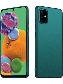 Samsung Galaxy A51 - Anti-slip Liquid Silicone Gel Rubber Bumper Case with Soft Microfiber Lining Cushion Slim Hard Shell- Pine Green