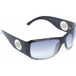 Versace VE 4105 528/11 Γυναικεία Γυαλιά Ηλίου Oversized Κοκάλινα Μαύρα με Μπλε Polarized Φακό