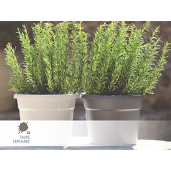 Γλάστρα στρογγυλή Cylindro no 982-26 Φ30x23cm γκρι καφέ