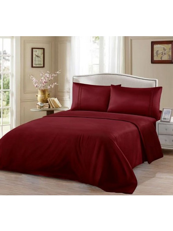 Σετ Σεντόνι με Παπλωματοθήκη 160x240cm Bordo SABA-02-081R