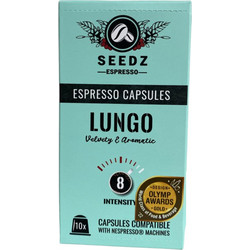 Seedz Coffee Κάψουλες Espresso Roasters Lungo Συμβατές με Μηχανή Nespresso 10τμχ