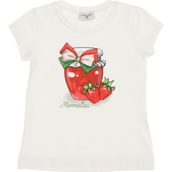 Monnalisa Παιδικό T-Shirt Κοντομάνικο Λευκό 117630PI0-099