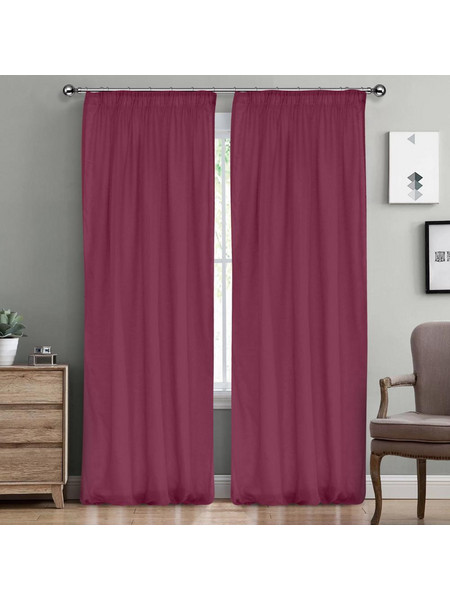 Lino Home Κουρτίνα με Τρέσα 145x295 Line 304 Burgundy