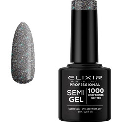 Elixir Semigel 1000 Glitter Ημιμόνιμο Βερνίκι Νυχιών 8ml