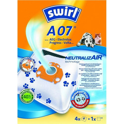 Swirl NeutralizAir A07 Σακούλες Σκούπας 4τμχ Συμβατές με Σκούπα AEG / Electrolux