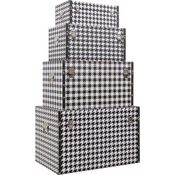 152127 FERRE ΜΠΑΟΥΛΑ SET 4ΤΕΜ ΜΑΥΡΟ ΛΕΥΚΟ 64X40X40CM