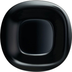 Luminarc Πιάτο Ρηχό Γυάλινο Τετράγωνο Carine Μαύρο 26.5x26.5cm L9817