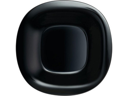 Luminarc Πιάτο Ρηχό Γυάλινο Τετράγωνο Carine Μαύρο 26.5x26.5cm L9817