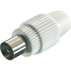 VIVANCO COAX PLUG white - (48000)