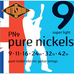 Rotosound PN9 Σετ 6 Χορδές Ηλεκτρικής Κιθάρας Pure Nickel 9-42" Custom Light Tension
