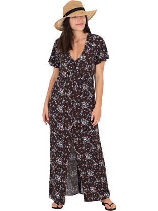 Hurley Maxi Καλοκαιρινό Φόρεμα Μαύρο 3HCZ8460-BLKFL