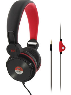 T'nB Vip Be Color Vinyl Ενσύρματα Ακουστικά On Ear Μαύρα Κόκκινα