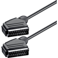 POWERTECH Καλώδιο Scart 21pin σε Scart 21pin CAB-S001, 1.4m, μαύρο