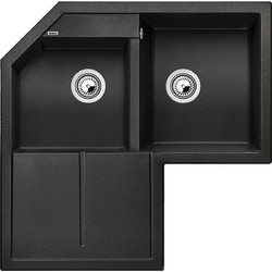 Blanco Metra 9 E Ένθετος Νεροχύτης Γωνιακός Γρανίτη Anthracite 83x83cm