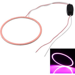 Φώτα LED COB για Αυτοκίνητο, Κύκλοι Angel Eyes 90mm 5W 180LM, DC 12-24V (Ροζ Ανοιχτό) (OEM)