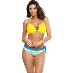 Marko Bikini Set Τριγωνάκι Ψηλόμεσο Κίτρινο Πολύχρωμο M-550