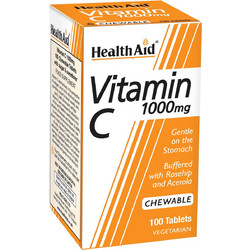 Health Aid Vitamin C 1000mg Chewable 100 Μασώμενα Δισκία