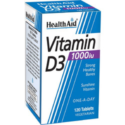 Health Aid Vitamin D3 1000iu 120 Ταμπλέτες