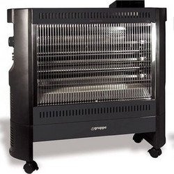 Gruppe NGF-24BFHR Black Σόμπα Χαλαζία 2400W με Θερμοστάτη και Ανεμιστήρα