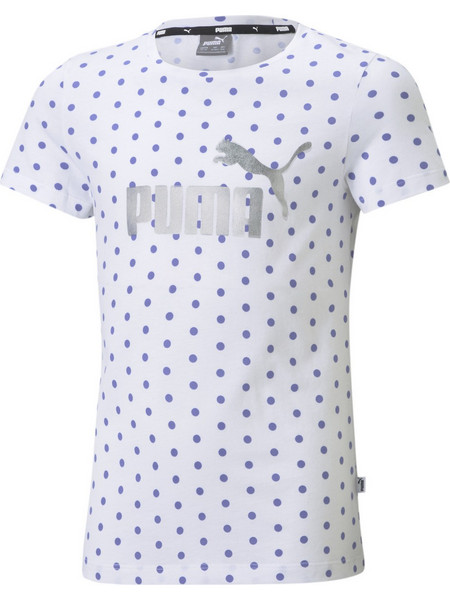 Puma Dotted Παιδικό T-Shirt Κοντομάνικο Λευκό 587042-02