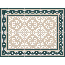 Contento Matteo Σουπλά Βινυλίου 40x30 Ρετρό Πλακάκι Classic - Πράσινο