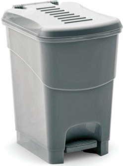 Κάδος Απορριμάτων Πλαστικός Koral Bin S 10lt Γκρι Kis 19x24x28υψ 26.21058