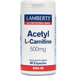Lamberts Acetyl L-Carnitine 500mg 60 Κάψουλες