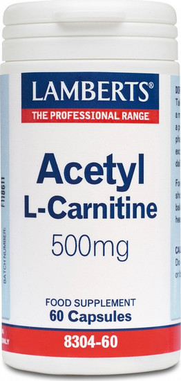 Lamberts Acetyl L-Carnitine 500mg 60 Κάψουλες